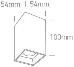 Lubinis šviestuvas 7W LED paviršinis šviestuvas, baltas, 3000K, dimeriuojamas, 12107B/W/W