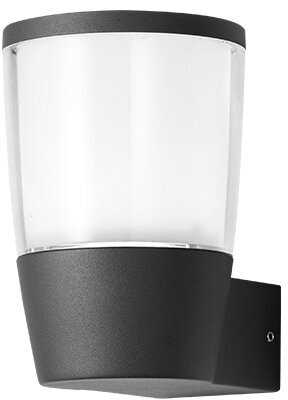 Sieninis šviestuvas 7W LED sieninis lauko šviestuvas, juodas, 3000K, IP54