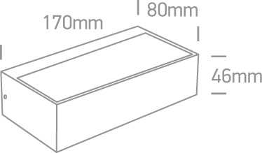 7W LED sieninis šviestuvas, antracito sp., 3000K, 67392/AN/W
