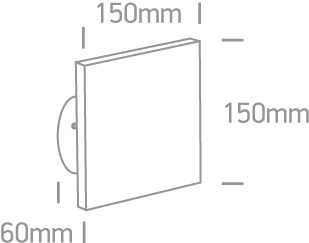 7W LED sieninis šviestuvas, baltas, 3000K, 67450A/W/W