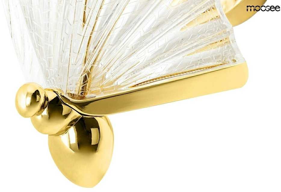 7W LED sieninis šviestuvas BUTTERFLY M, aukso sp., 3000K