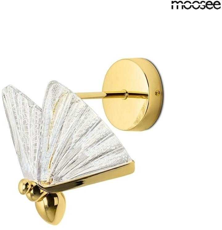 7W LED sieninis šviestuvas BUTTERFLY S, aukso sp., 3000K