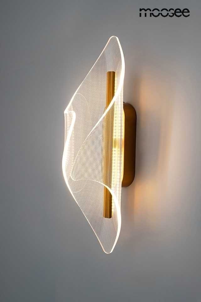 7W LED sieninis šviestuvas FROST, aukso sp., 3000K