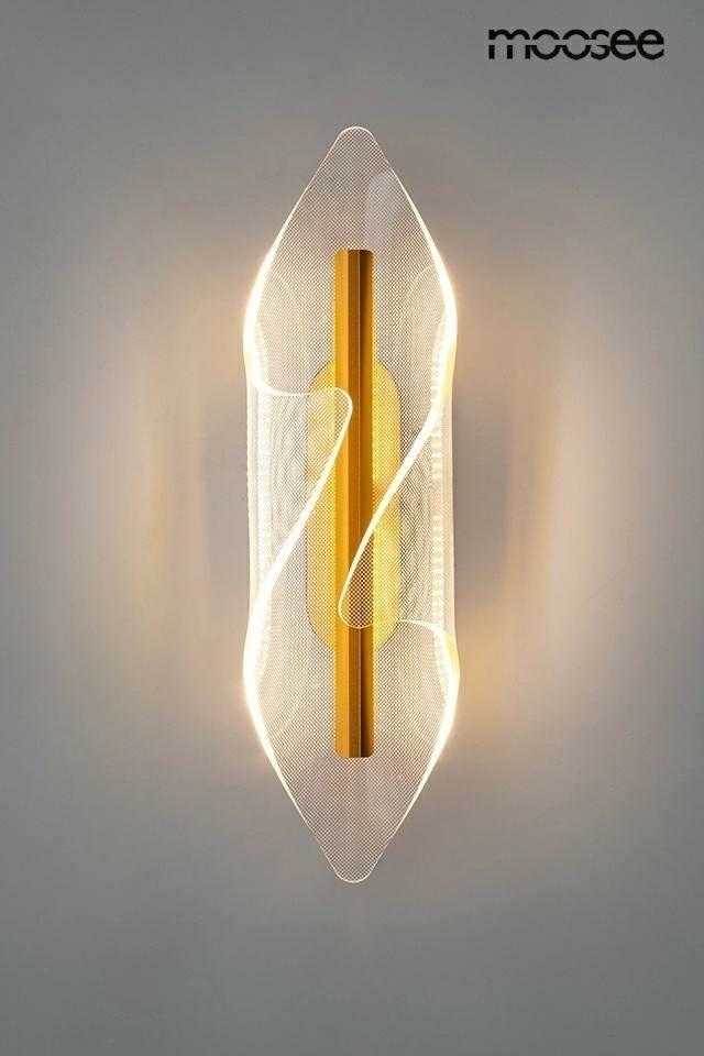 7W LED sieninis šviestuvas FROST, aukso sp., 3000K