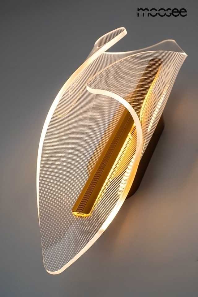 7W LED sieninis šviestuvas FROST, aukso sp., 3000K