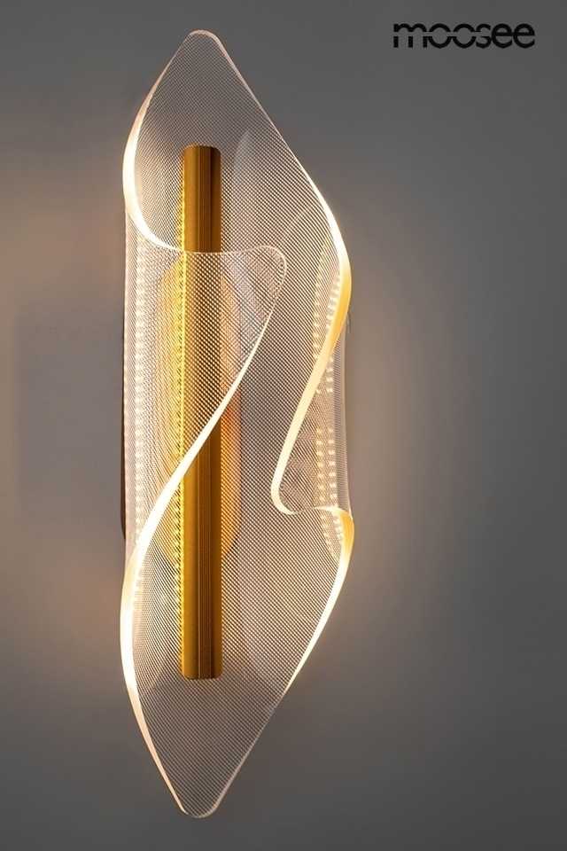 7W LED sieninis šviestuvas FROST, aukso sp., 3000K