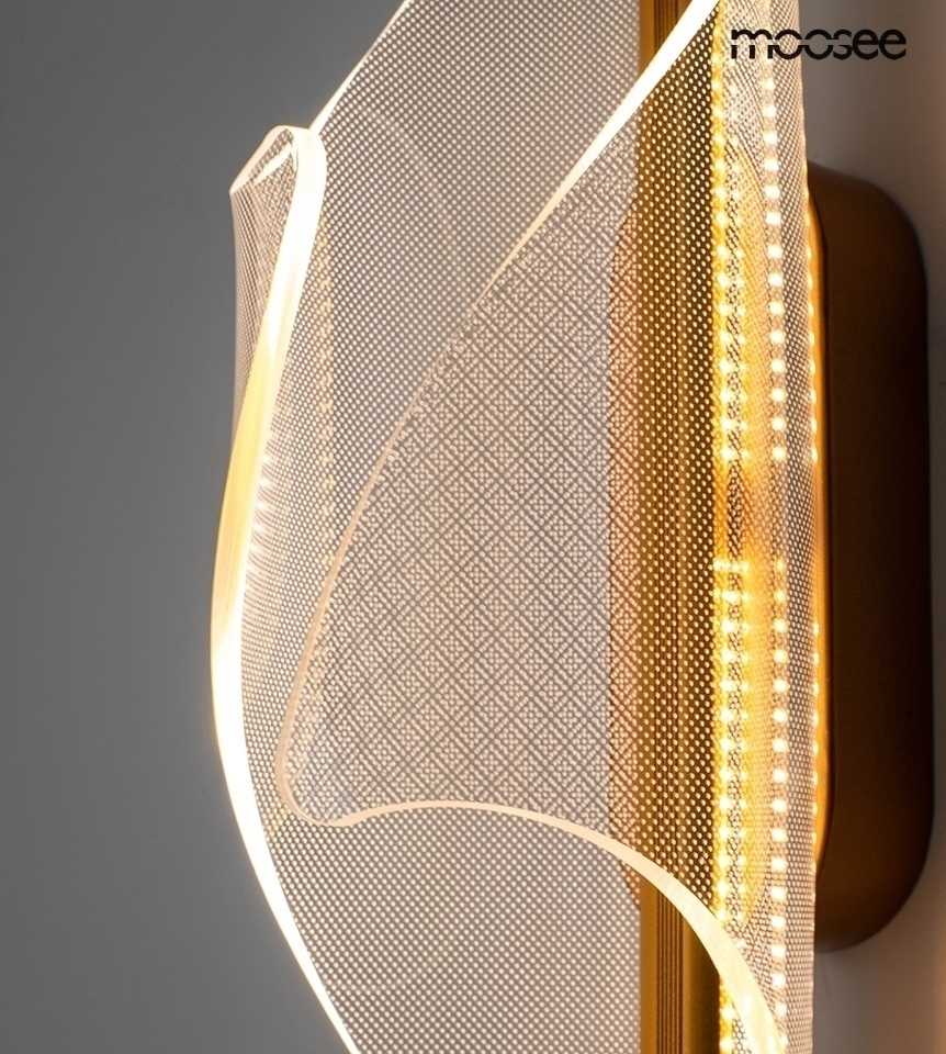 7W LED sieninis šviestuvas FROST, aukso sp., 3000K