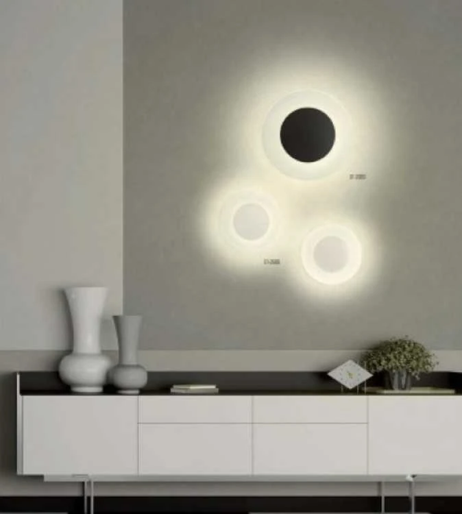 7W LED sieninis šviestuvas TATOO, juodu korpusu, 3000K, 33cm, 01-2687