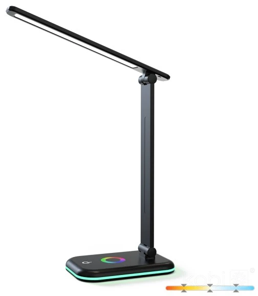 7W LED stalo šviestuvas NOBLITE, juodas, 3000/4000/6500K/RGB, dimeriuojamas
