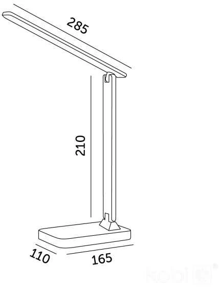 7W LED stalo šviestuvas NOBLITE, juodas, 3000/4000/6500K/RGB, dimeriuojamas