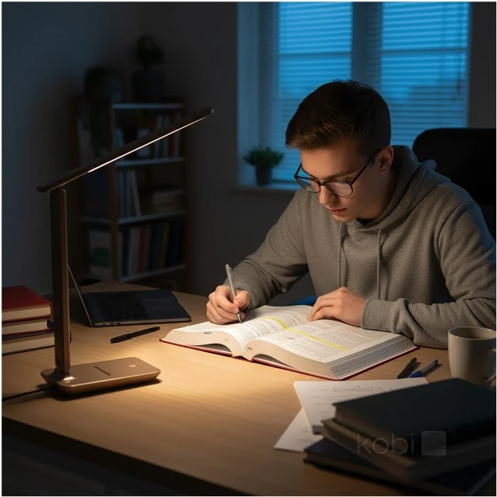 7W LED stalo šviestuvas NOBLITE N, rudas, 3000/4000/6500K, dimeriuojamas