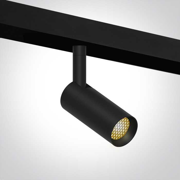 7W LED šviestuvas į magnetinę sistemą ONELIGHT MINI/MIDI/MAXI/P&P, juodas, 3000/3500/4000K, 48V, 42138/B/V
