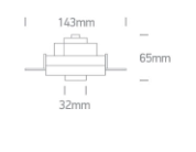 7W LED užglaistomas reguliuojamas šviestuvas, baltas, 3000K, 11107TTR/W/W