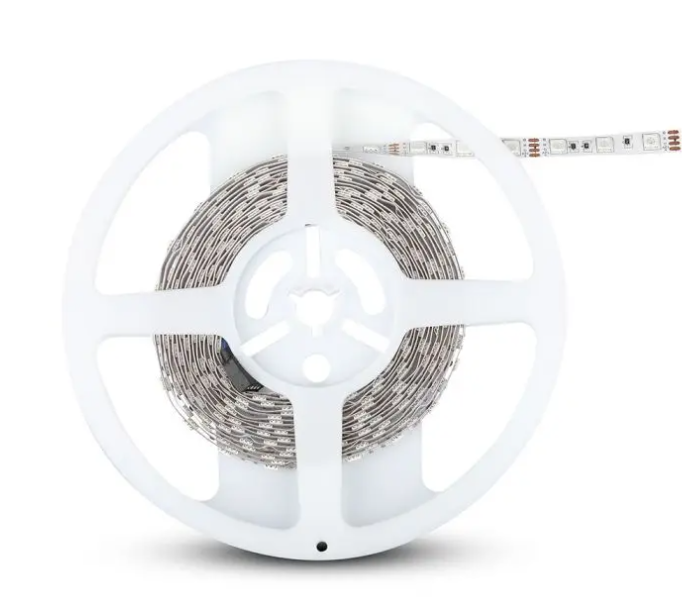 V-tac 7W/m LED juosta, 60 LED/m, RGB, EU jungiklis, 5 metrų (nekarpoma)