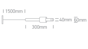 7W pakabinamas šviestuvas į magnetines sistemas, juodas, 3000K, 42132/B/W
