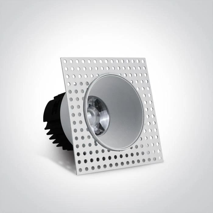 6,5W LED užglaistomas šviestuvas, baltas, 3000K, 10107BT/W/W