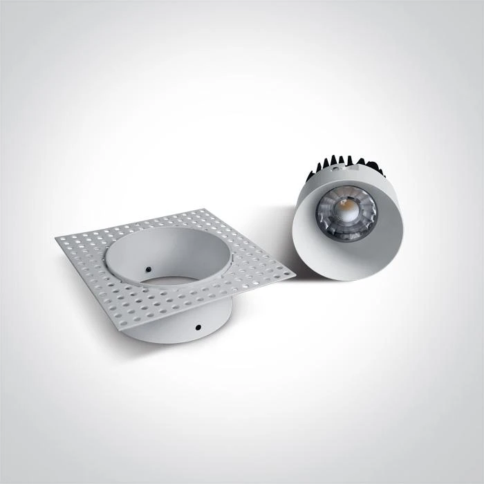 6,5W LED užglaistomas šviestuvas, baltas, 3000K, 10107BT/W/W