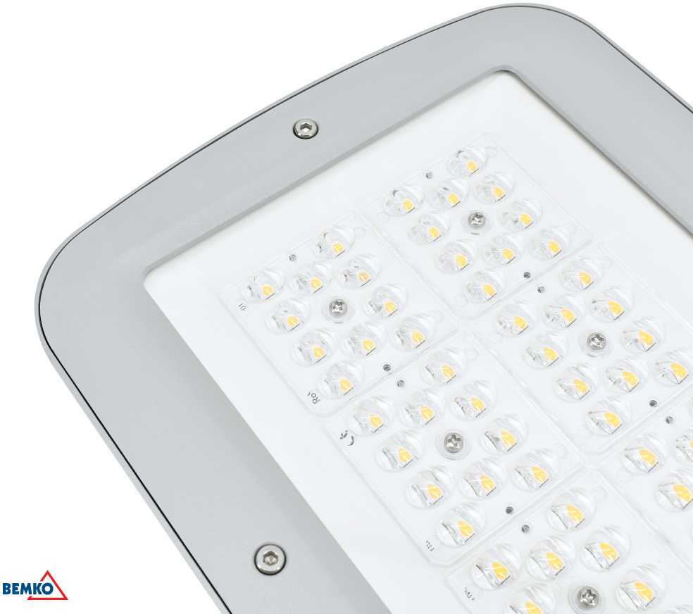 80W LED gatvės šviestuvas AVENUE, šviesiai pilkas, 6000K, IP66, 150°x78°