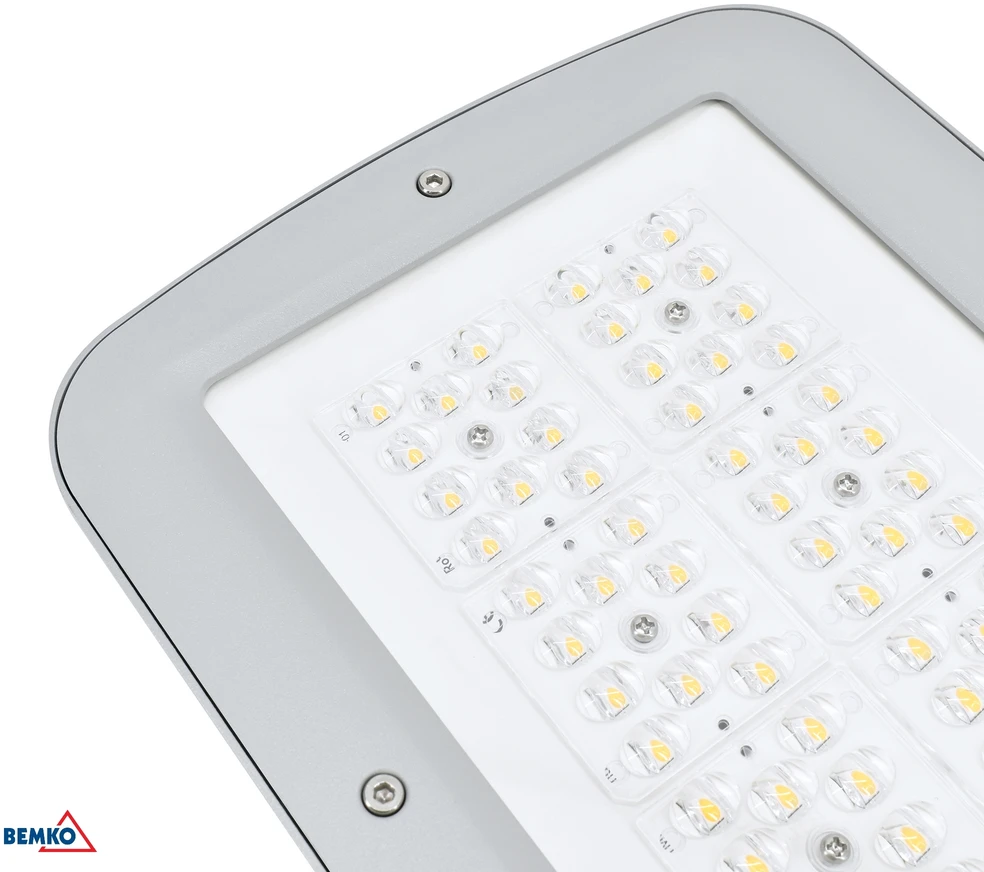 80W LED gatvės šviestuvas AVENUE, šviesiai pilkas, 4000K, IP66, 150°x78°