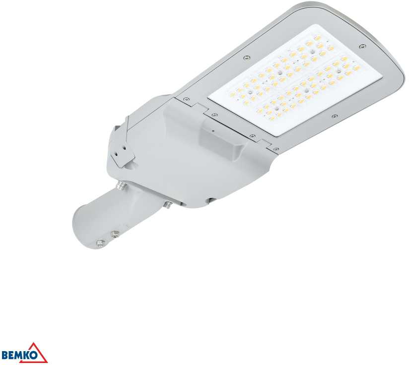 80W LED gatvės šviestuvas AVENUE, šviesiai pilkas, 4000K, IP66, 150°x78°