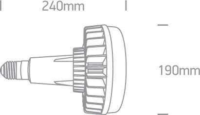 80W LED lemputė, E40, 4000K, 9G80N/C/LE