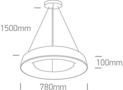 80W LED pakabinamas šviestuvas, baltas, 3000K, 62180NB/W/W