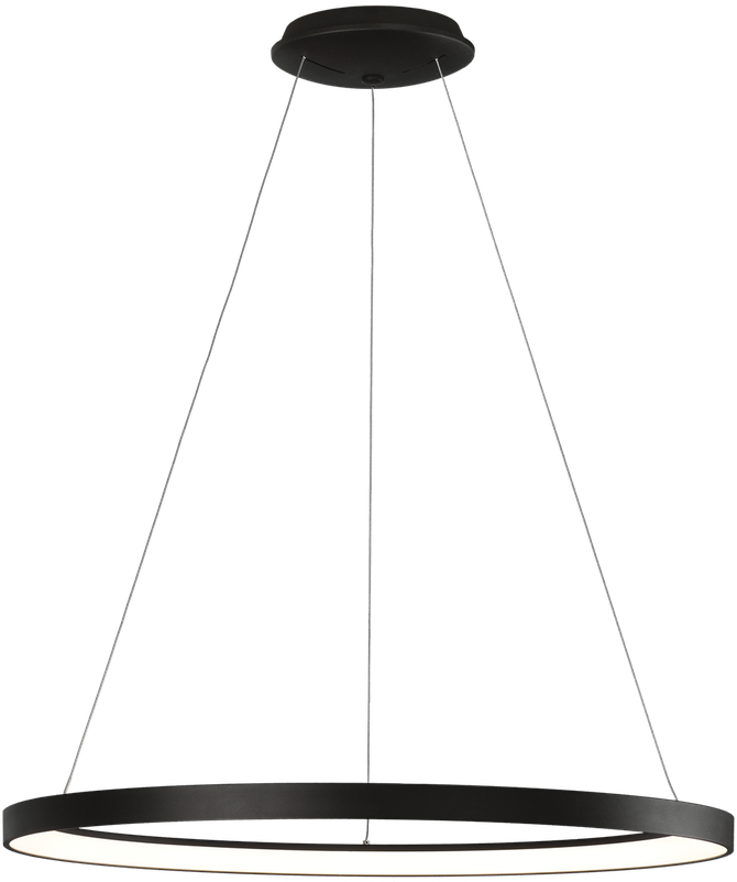 77W LED pakabinamas šviestuvas GRACE, juodas, 2700/3000/4000K, dimeriuojamas, C3848372NDP