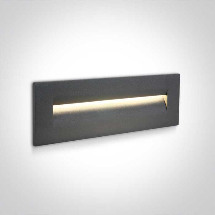 8,5W LED įleidžiamas sieninis lauko šviestuvas, antracito sp., 3000K, 68066/AN/W