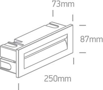 8,5W LED įleidžiamas sieninis lauko šviestuvas, pilkas, 3000K, 68066/G/W