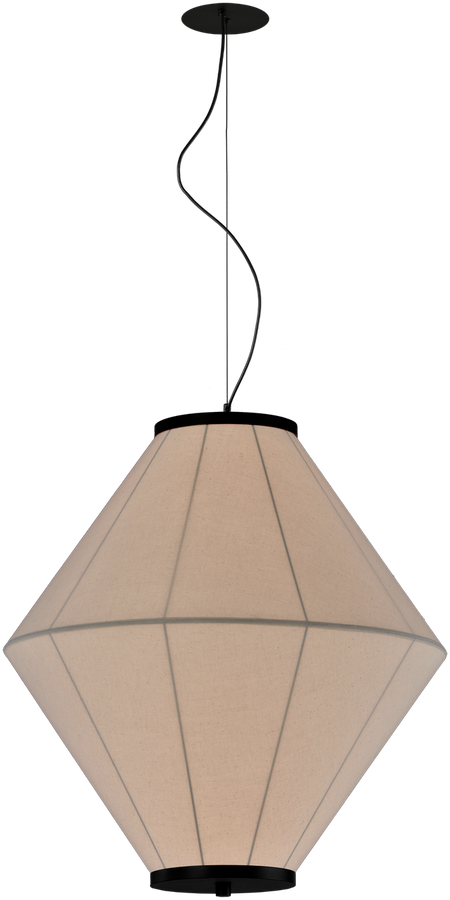 8,5W LED įleidžiamo montavimo pakabinamas šviestuvas TOTEM, juodas, 2700K, dimeriuojamas, E4050190NDP