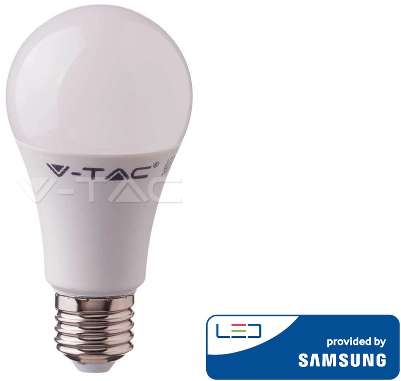 8.5W LED lemputė, A60, E27, termoplastikas, 6400K, SAMSUNG LED chip