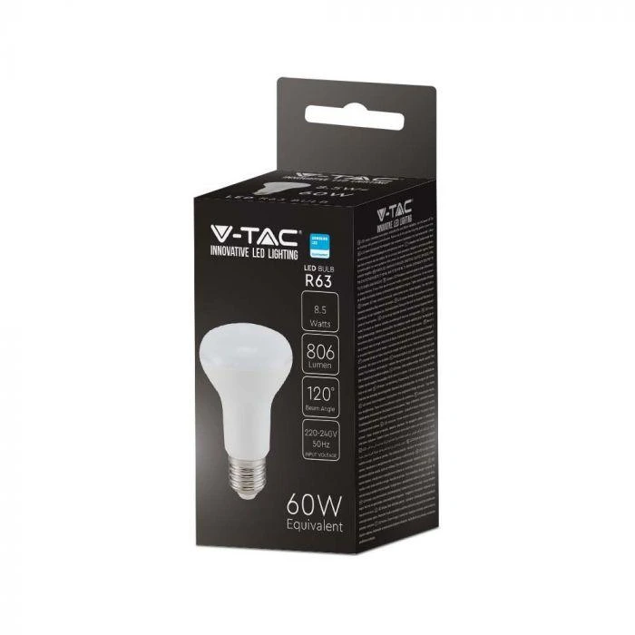 8,5W LED lemputė, E27, R63, 6500K, SAMSUNG LED chip