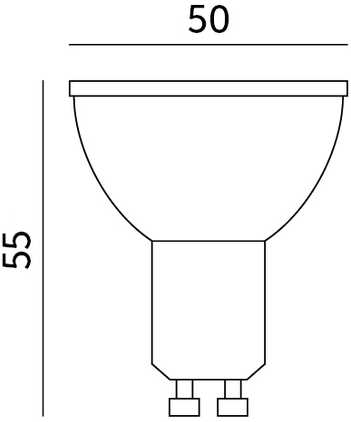 8,5W LED lemputė, GU10, balta, 6500K, 100°