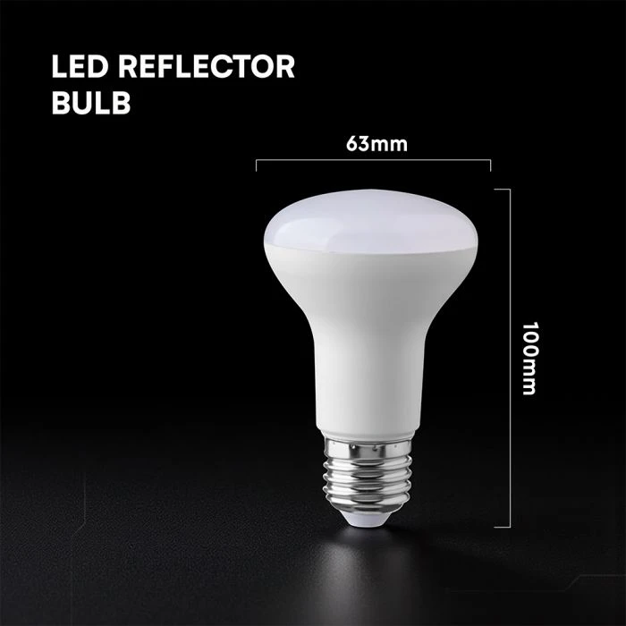 8,5W LED lemputė, R63, E27, 4000K, 120°, CREE LED Chip