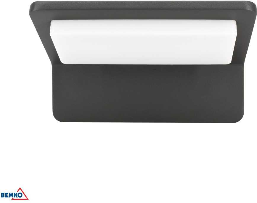 Sieninis šviestuvas Bemko 8,5W LED sieninis fasado šviestuvas VALANT, pilkas, 3000K, IP65