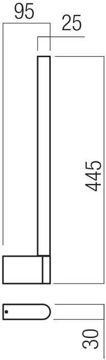8,5W LED sieninis šviestuvas CITYLINE, nikelio sp., 2700K, dimeriuojamas, IP54, 01-4240