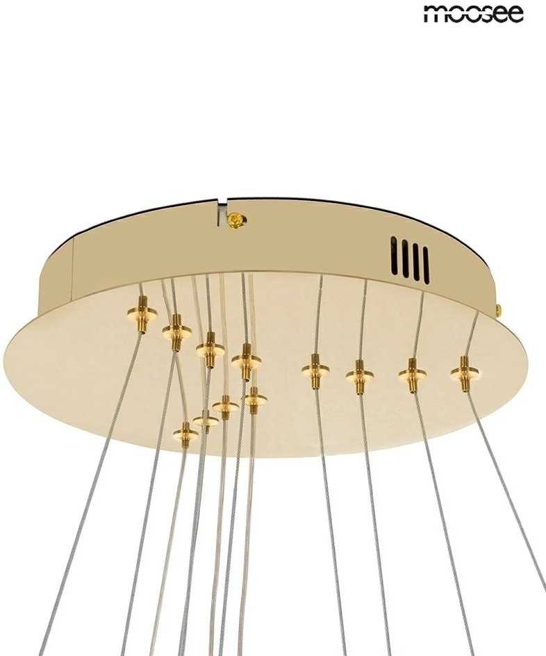 88W LED pakabinamas šviestuvas RING SLIM M, aukso sp., 3000K