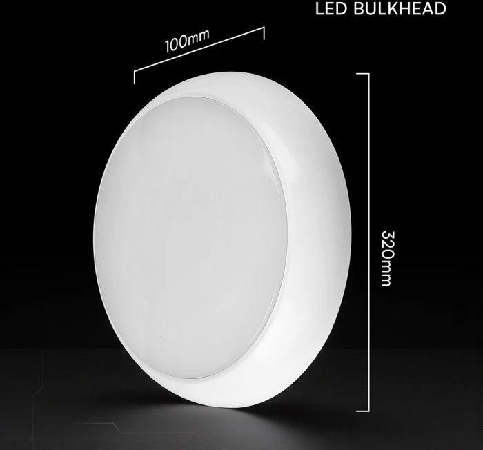 Lubinis šviestuvas 8W/16W/20W LED paviršinis šviestuvas, baltas, 3000/4000/6500K, IP65, CREE LED chip