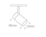 8W akcentinis šviestuvas į magnetines sistemas, juodas, 3000K, reguliuojamas, 42110/B/W