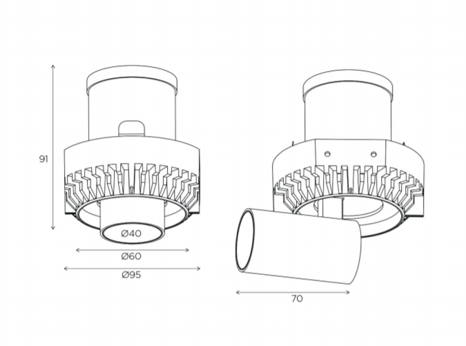 8W LED užglaistomas šviestuvas MARTOREL, baltas, 3000K