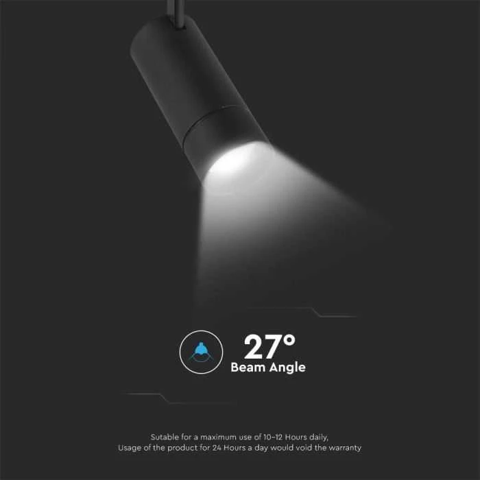 V-tac 8W LED akcentinis SMART šviestuvas į magnetinius bėgelius, juodas, 2700/6400K