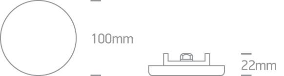 8W LED įleidžiamas šviestuvas, baltas, 3000K, 10108CF/W