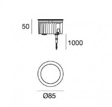 8W LED įleidžiamas lauko šviestuvas ORMA_AB, juodas, 2700K, IP68