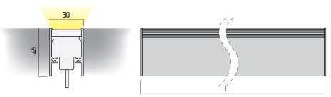 8W LED įleidžiamas lauko šviestuvas XMARKER NEW, anoduoto aliuminio, 3000K, IP67