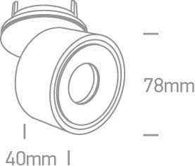 8W LED įleidžiamas pakreipiamas šviestuvas, baltas, 3000K, 11108LA/W/W