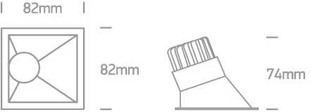 8W LED įleidžiamas šviestuvas, baltas, 3000K, 50108A/W/W