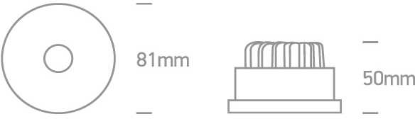 8W LED įleidžiamas šviestuvas, juodas, 3000K, 10108R/B/W
