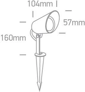 8W LED įsmeigiamas sodo šviestuvas, juodas, 3000K, 67458/B/W
