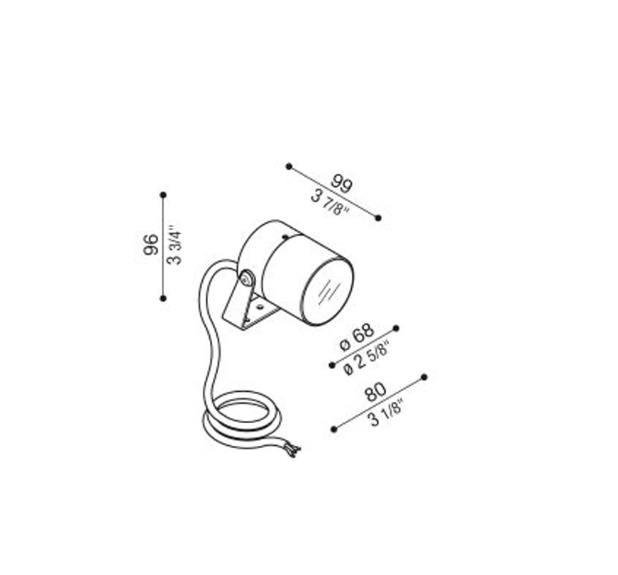8W LED lauko šviestuvas PAD MINI, juodas, 3000K, 12°