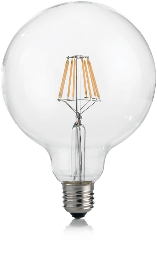 8W LED lemputė E27, 3000K, skaidri, 101347
